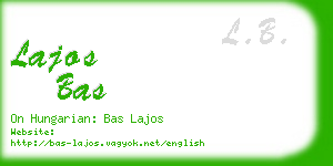 lajos bas business card